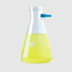 Fiole erlenmeyer à filtrer, en verre borosilicaté 3.3, avec olive en PP