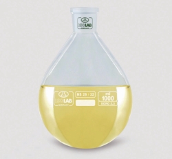 Evaporator flask pear shape, borosilicate glass 3.3