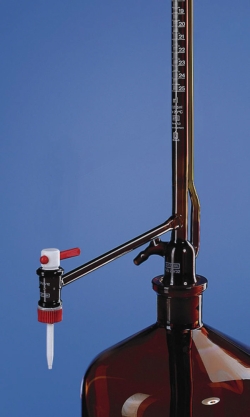 Automatic burettes, Pellet pattern, boro 3.3, amber, class B