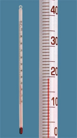 Einfachtyp-Thermometer, Stabform, rote Füllung