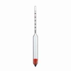Hydrometers, relative density, incl. DAkkS calibration certificate, with 3 checkpoints