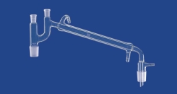 Distilling links acc. to Claisen with vacuum receiver adapter, DURAN<sup>®</sup> tubing