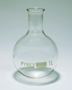 Rundkolben, Pyrex<sup>®</sup>, Enghals