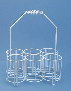 Panier porte-flacons, fil métallique/PE