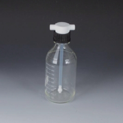 Flacon laveur de gaz Vitrum, en verre borosilicaté/PTFE
