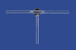 3-way stopcocks, T-bore, borosilicate glass 3.3