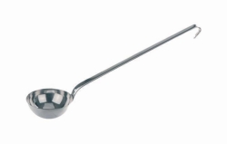 Louches inox, manche plat, en acier inox 18/10