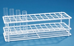 Portoir pour tubes à essais, fil de fer/nylon