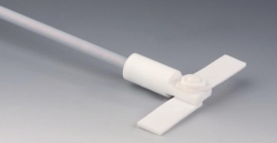 Tige d'agitation avec pales centrifuges revêtue PTFE
