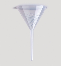 Fast filtration funnels with internal ribs, PP