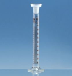 Mischzylinder, Borosilikatglas 3.3, hohe Form, Klasse B, braun graduiert