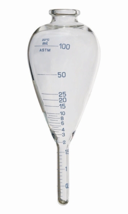 ASTM-Zentrifugengläser, birnenförmig, unten zylindrisch, Borosilikatglas 3.3