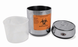 Entsorgungsbehälter Biohazard, Edelstahl, mit Bewegungssensor-Deckel