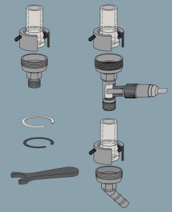 Tubing adapters for heating and cooling connection