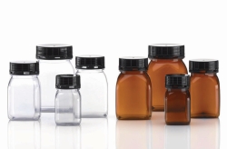 Square wide-mouth containers without closure, series 310, PVC