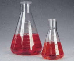 Erlenmeyer flasks with baffles, PC, large pack