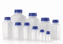 Vierkant-Chemikalien-Weithalsflaschen ohne Verschluss, HDPE