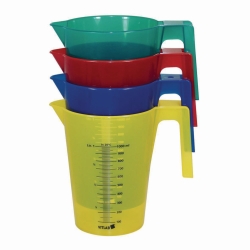 Graduated jugs, PP, coloured