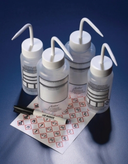 Sicherheitsspritzflaschen mit Beschriftungsfeld, LDPE, mit DripLok®-Ventil