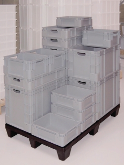 Caisses de stockage empilables, PP