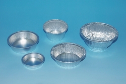 Aluminium containers, round