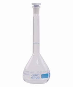 Volumetric flasks, Volac FORTUNA<sup>®</sup>, class A, blue graduated