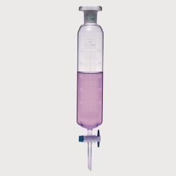Ampoule à décanter, verre borosilicate 3.3, avec bouchon RN en PE
