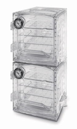 Dessiccateur à vide , cubique, en polycarbonate, "Heavy Duty"