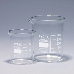 Becherglas, Pyrex<sup>®</sup>, niedere Form